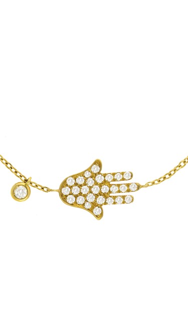 Dainty Collection 18k Yellow Gold Diamonds Bracelet
