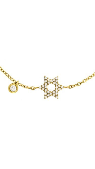 Dainty Collection 18k Yellow Gold Diamonds Bracelet