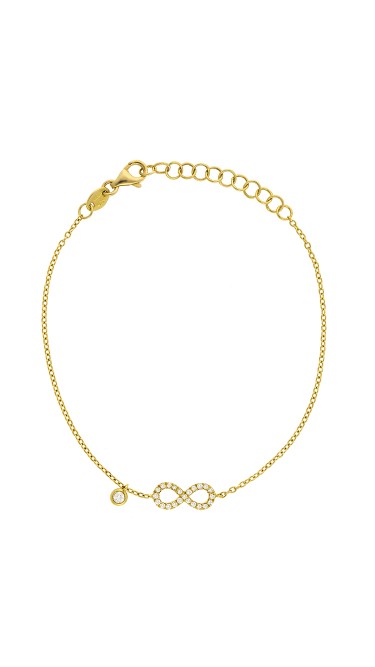 Dainty Collection 18k Yellow Gold Diamonds Bracelet