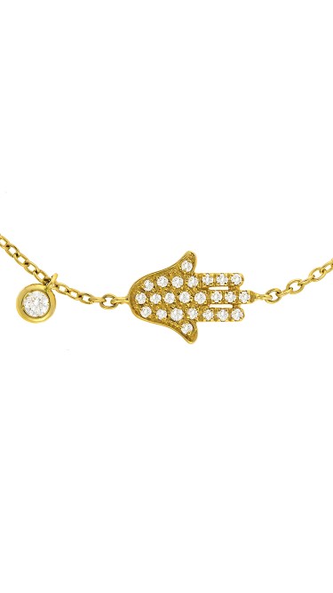 Dainty Collection 18k Yellow Gold Diamonds Bracelet