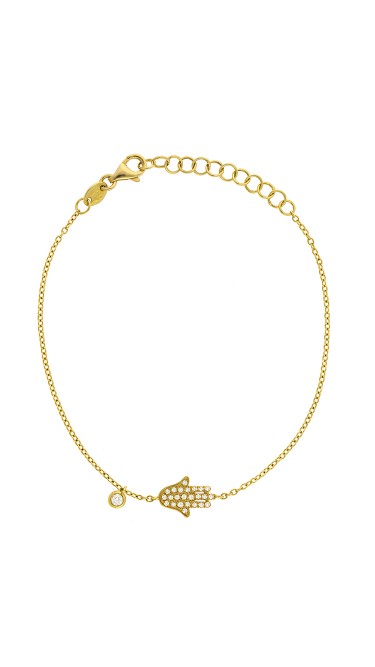 Dainty Collection 18k Yellow Gold Diamonds Bracelet