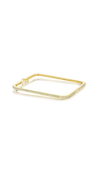 Piece Square Diamond Eternity Bangle