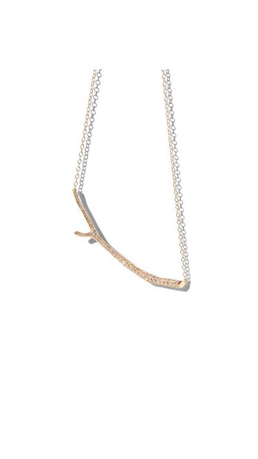18K Gold Wonderland Twig and Diamond Necklace