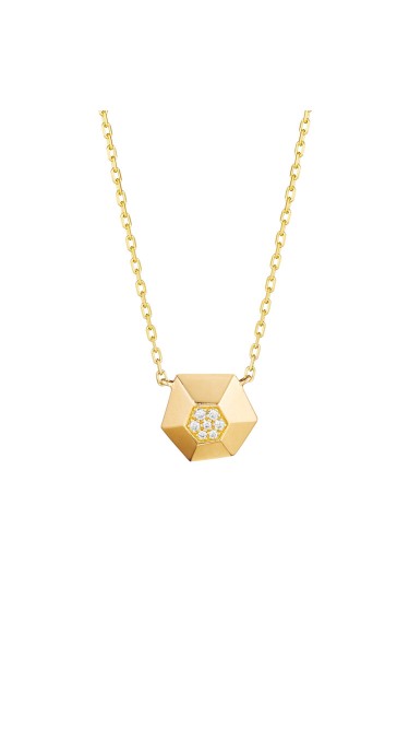 18K Gold Jackson Small Diamond Pendant