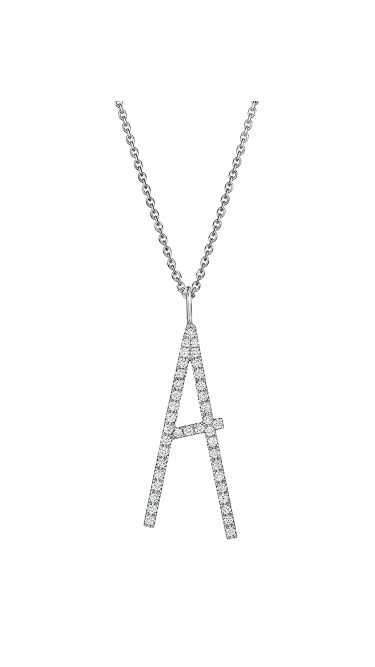Mimi So Type Letter "A" Pave Diamond Pendant
