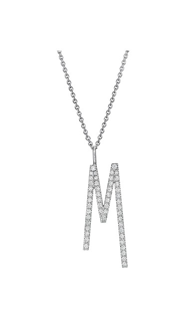 Mimi So Type Letter "M" Pave Diamond Pendant