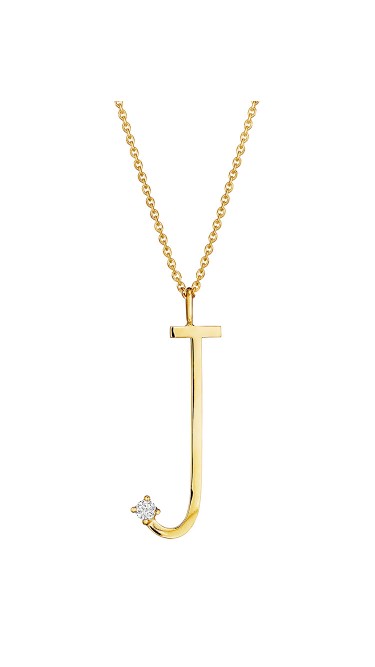 Mimi So Type Letter "J" Pave Diamond Pendant