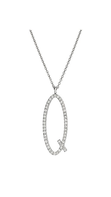 Mimi So Type Letter "Q" Pave Diamond Pendant