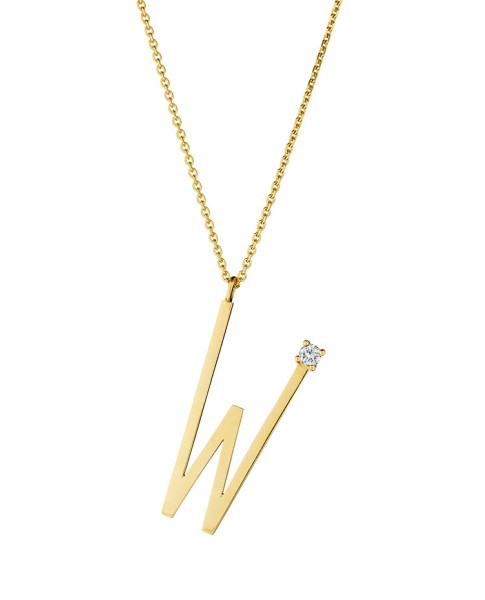 Mimi So Type Letter "W" Pendant