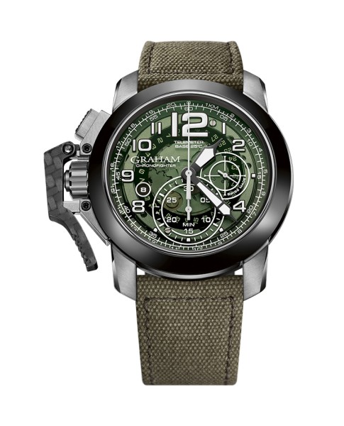 Graham Chronofighter Steel And Target 2CCAC.G03A.T31S 47mm Mens Watch