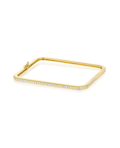 Piece Square Diamond Bangle