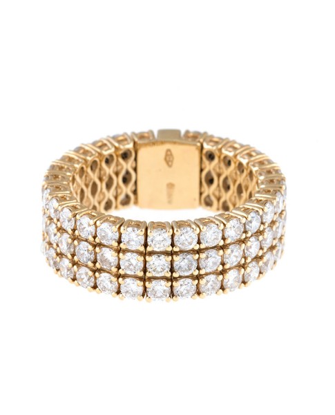 Stretch Collection 18K Yellow Gold Diamonds Ring