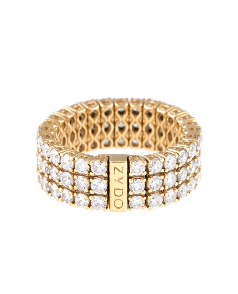 Stretch Collection 18K Yellow Gold Diamonds Ring