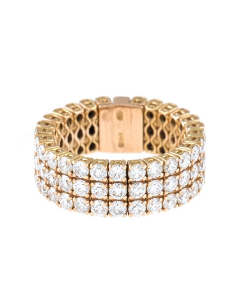 Stretch Collection 18K Rose Gold Diamonds Ring