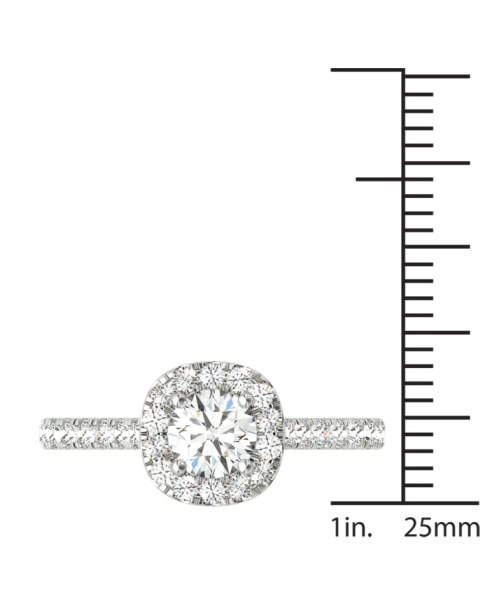 Halo Natural Diamond Ring