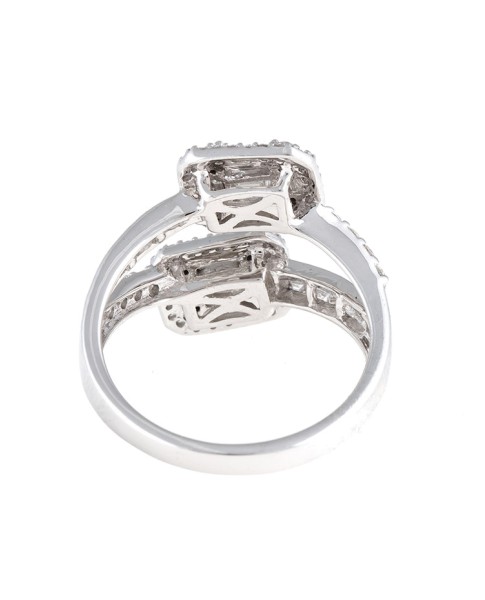 Mosaic Collection 18K White Gold Diamonds Ring
