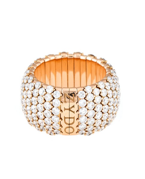 Stretch Collection 18K Rose Gold Diamonds Ring