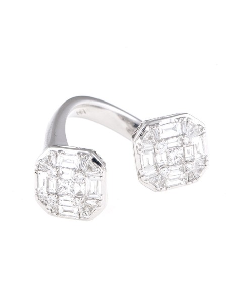 Mosaic Collection 18K White Gold Diamonds Ring