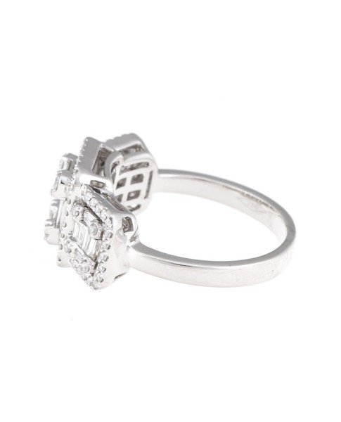 Mosaic Collection 18K White Gold Diamonds Ring