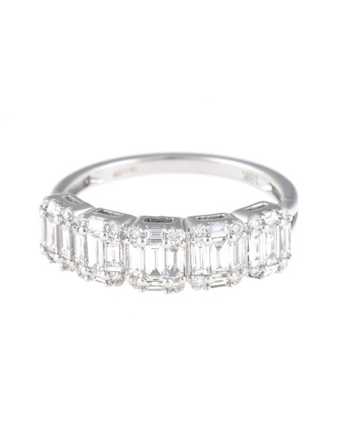 Mosaic Collection 18K White Gold Diamonds Ring