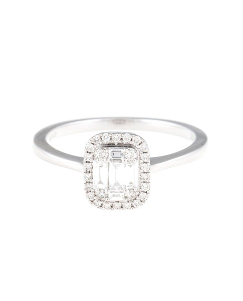 Mosaic Collection 18K White Gold Diamonds Ring