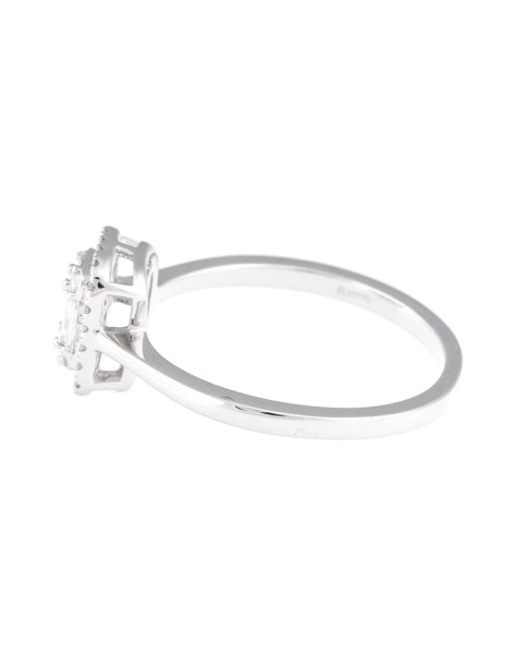 Mosaic Collection 18K White Gold Diamonds Ring