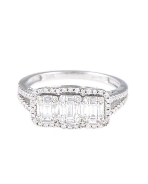 Mosaic Collection 18K White Gold Diamonds Ring
