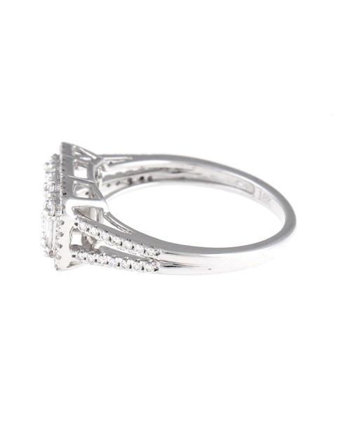 Mosaic Collection 18K White Gold Diamonds Ring