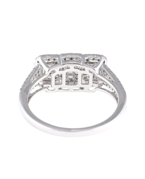 Mosaic Collection 18K White Gold Diamonds Ring