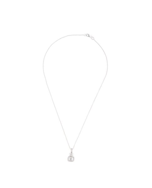 Mosaic Collection 18K White Gold Diamonds Necklace