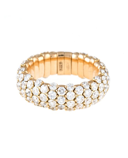 Stretch Collection 18K Yellow Gold Diamonds Ring
