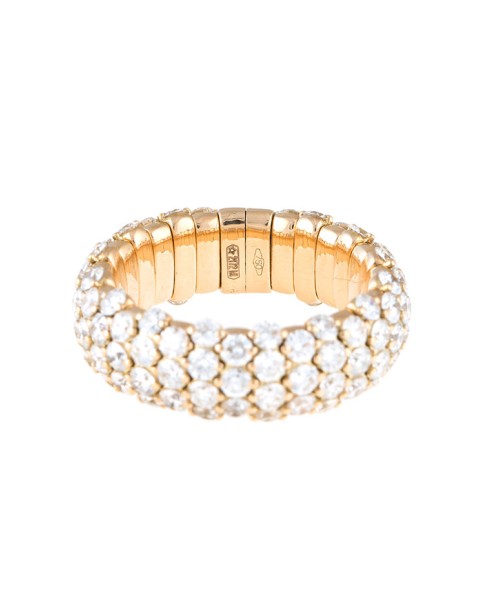 Stretch Collection 18K Yellow Gold Diamonds Ring