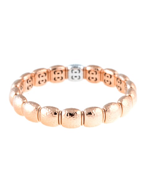 Stretch Collection 18K Two Tone Gold Diamonds Bracelet