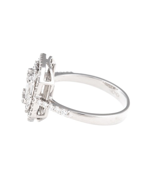 Mosaic Collection 18K White Gold Diamonds Ring