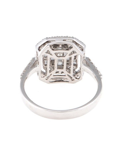 Mosaic Collection 18K White Gold Diamonds Ring