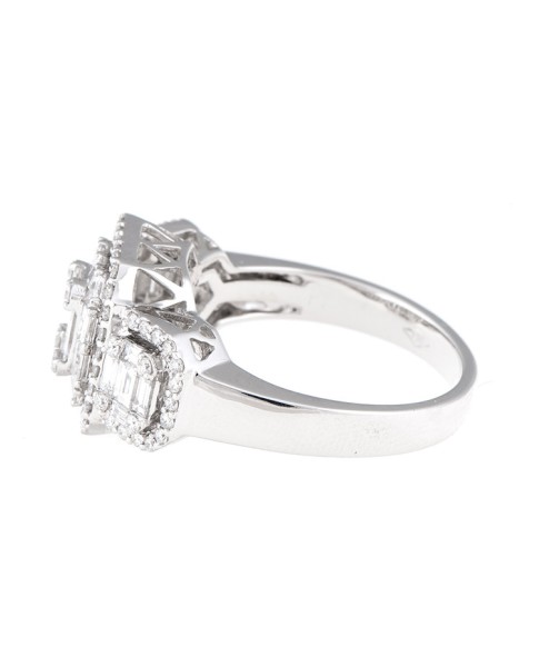 Mosaic Collection 18K White Gold Diamonds Ring