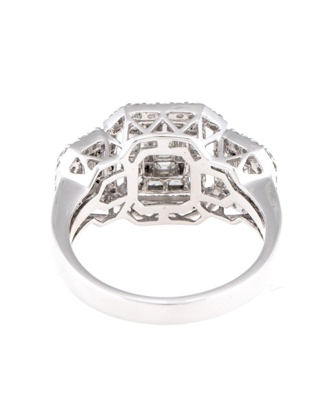 Mosaic Collection 18K White Gold Diamonds Ring
