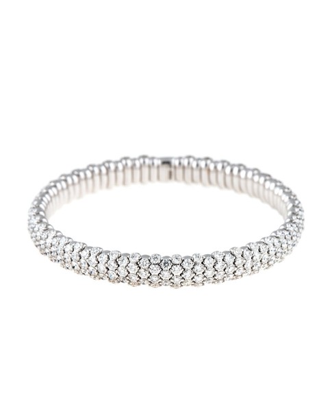 Stretch Collection 18K White Gold Diamonds Bracelet