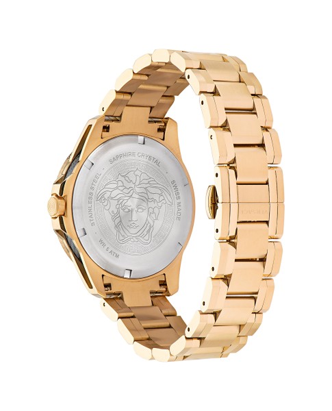 Sport Tech GMT 45MM Yellow Gold Black Guilloché Dial Mens Watch