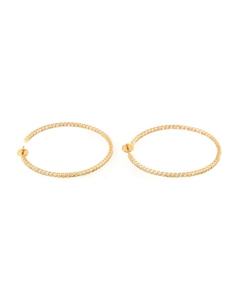 18K Yellow Gold Handset White Diamonds Jara Earrings