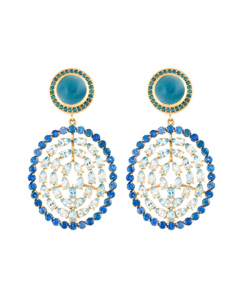 18K Gold Aquamarine Plima Earrings