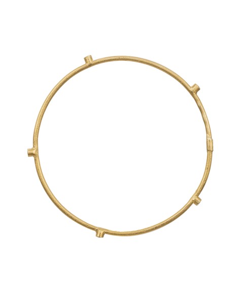 Yossi Harari Jewelry 24k Gold 5 Diamond Jane Stack Bangle