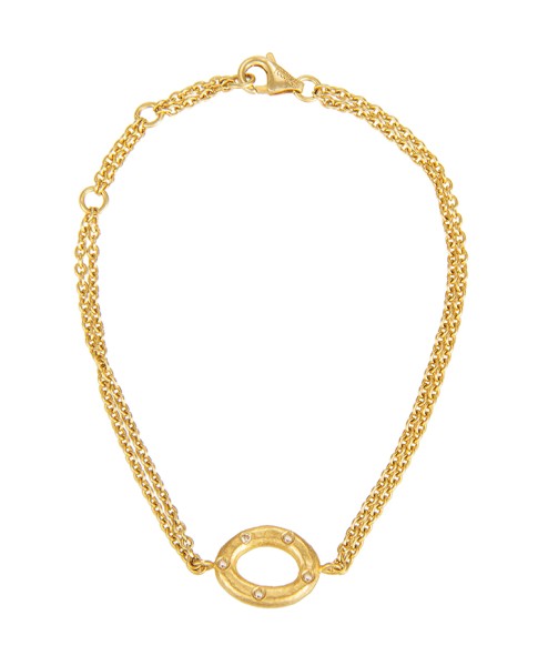 Yossi Harari Jewelry Roxanne 24k Gold Diamond Melissa Bracelet