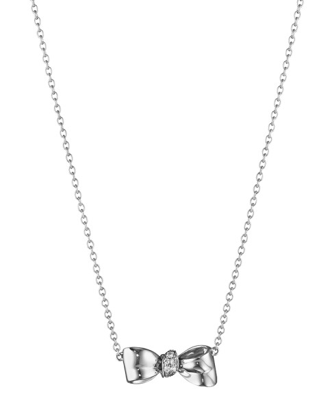 18K Gold Mini Knot Bow Necklace