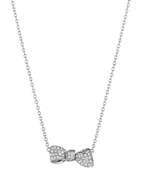 18K Gold Mini Knot Bow Necklace