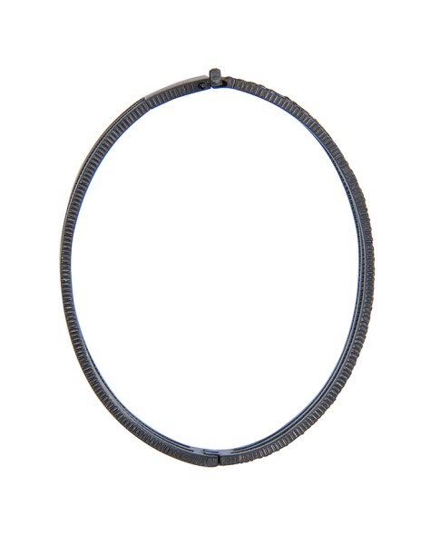 Yossi Harari Jewelry Oxidized Gilver Blue Sapphire Lilah Bracelet 