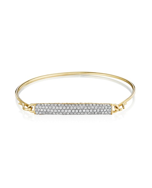 Yellow Gold and Diamond Bar Bracelet