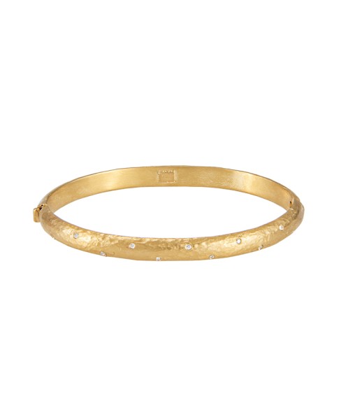 Yossi Harari Jewelry Roxanne 24k Gold Sprinkle Diamond Mica Bangle
