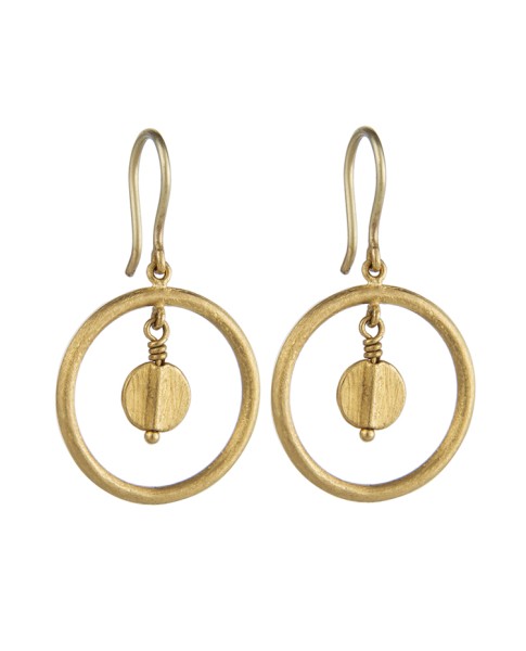 Yossi Harari Jewelry 24k Gold Jane Loop Earrings