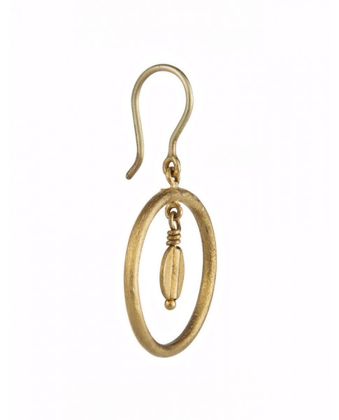 Yossi Harari Jewelry 24k Gold Jane Loop Earrings